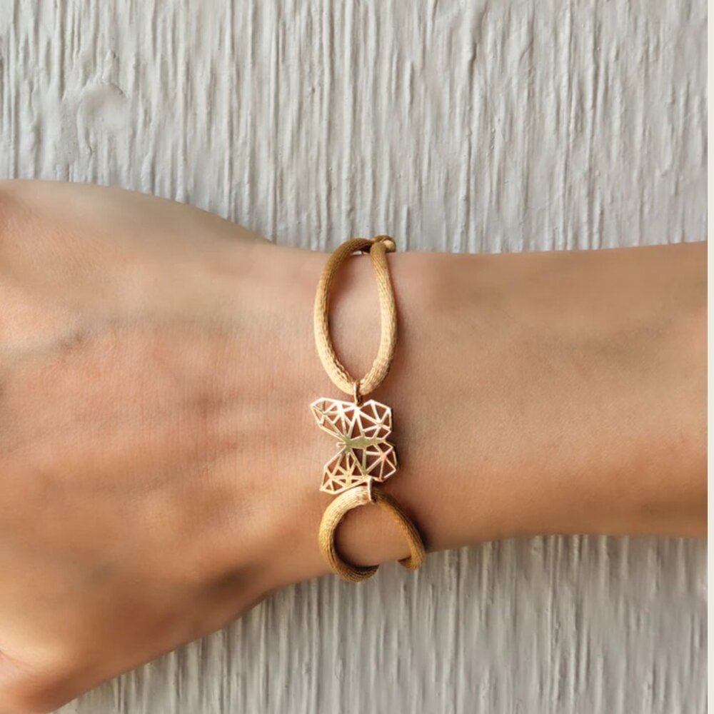 18k Gold Butterfly Bracelet